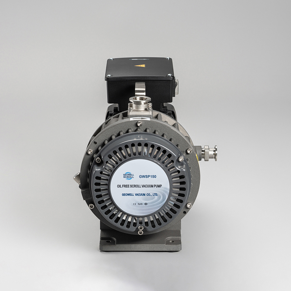 7.2 m3/h (120L/min) GWSP150 dry scroll pump combined with lower ultimate pressure, lower power consumption and lower noise