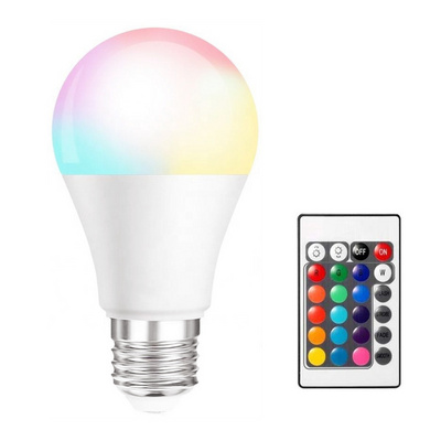 Wholesale 220V color changing colorful E27 bulbs with remote control smart RGB bulbs