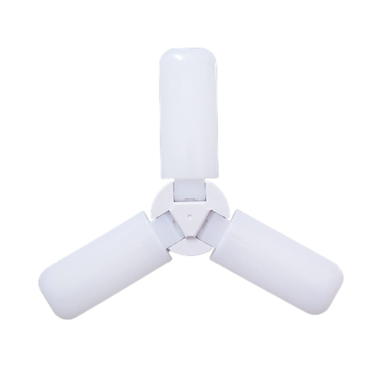 Manufacturers 3 Leaf Foldable Fan Blade Adjustable Beam LED Bulb Price Fan LED Light Bulb