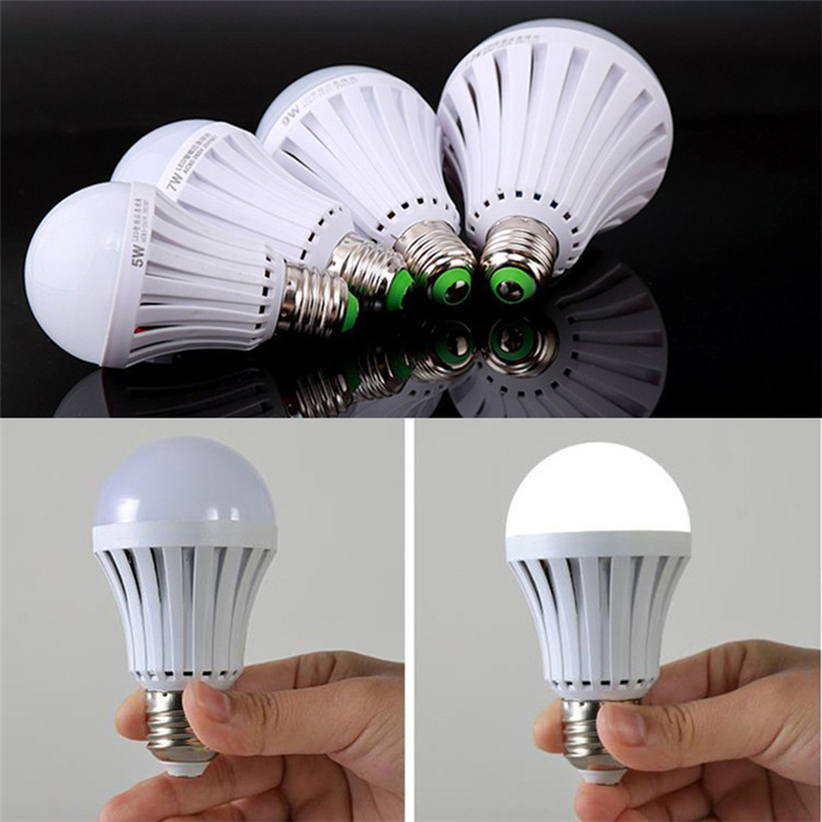 High Temperature Resistant Light Raw Materials E27 E14 12V dc/ac  9W Led Rechargeable Emergency Bulb with Battery