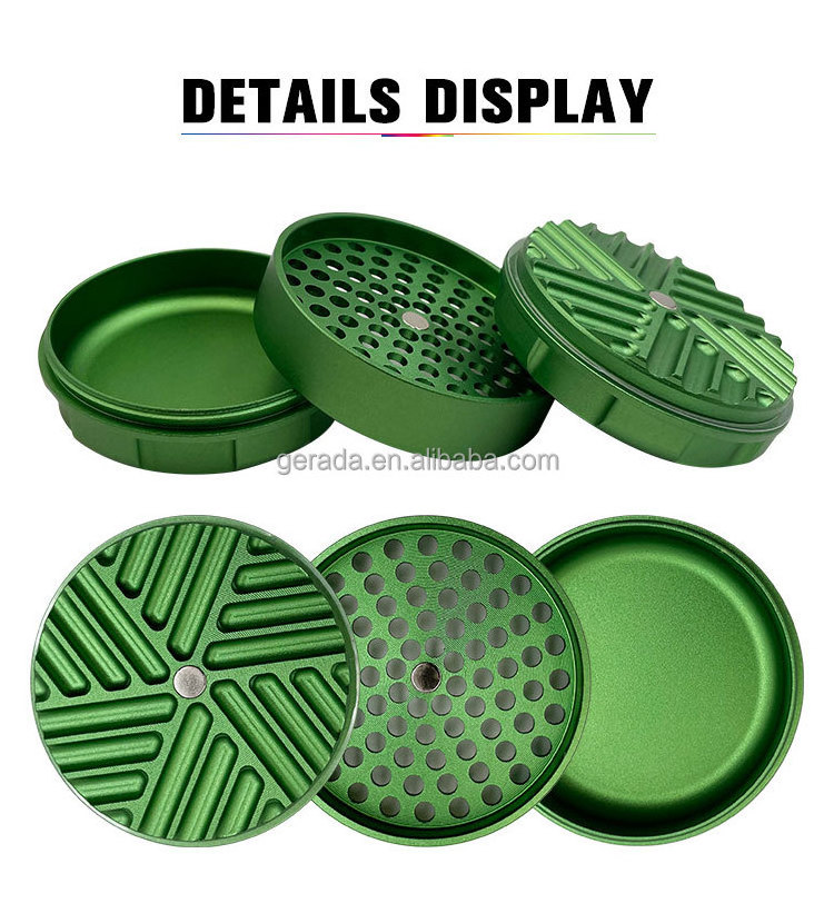 Metal Zinc Alloy Herb Grinder Multi-Color Tobacco Spice Smoking Crusher Lighters & Accessories