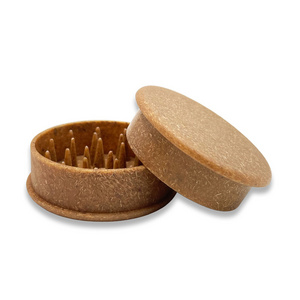 New Style Plant Fibers Grinder Hemp 60mm-2 Parts Custom Eco-Friendly Biodegradable Herb Grinder