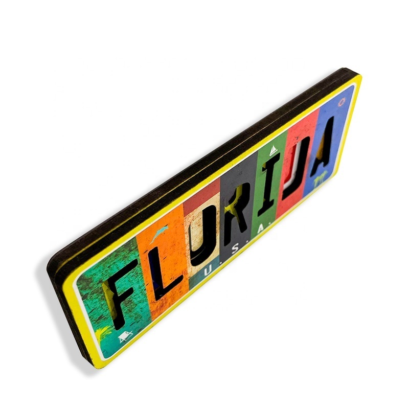 Customized Miami Beach, Florida, St.Maarten MDF letters Fridge Magnet