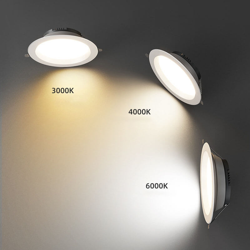 4'' 6 inch 3 color recessed ceiling lighting led panel light