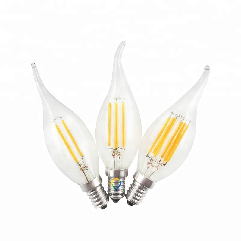 Vintage edison e12 e14 e27 2w 4w 6w dimmable led filament bulb