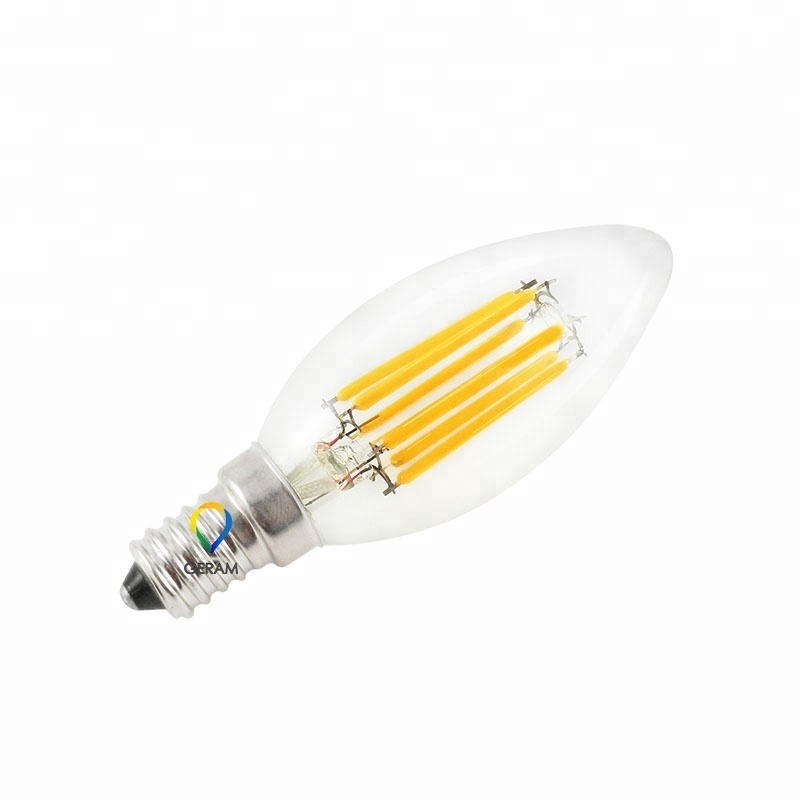 Vintage edison e12 e14 e27 2w 4w 6w dimmable led filament bulb