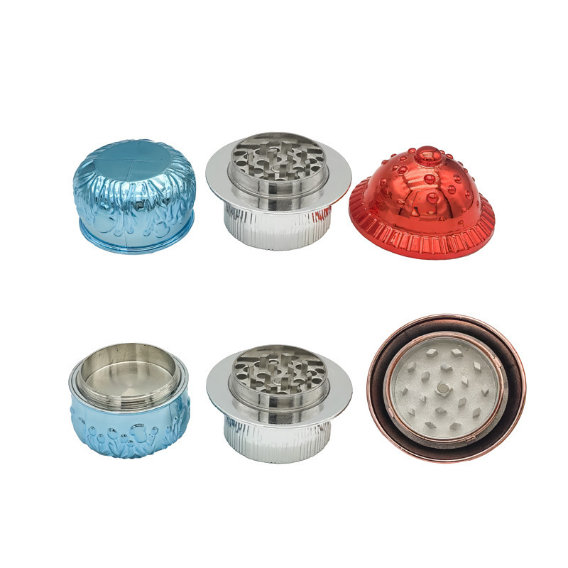 Mushroom 59 MM smoke grinder Explosive Product Grinder three layer manual smoke grinder