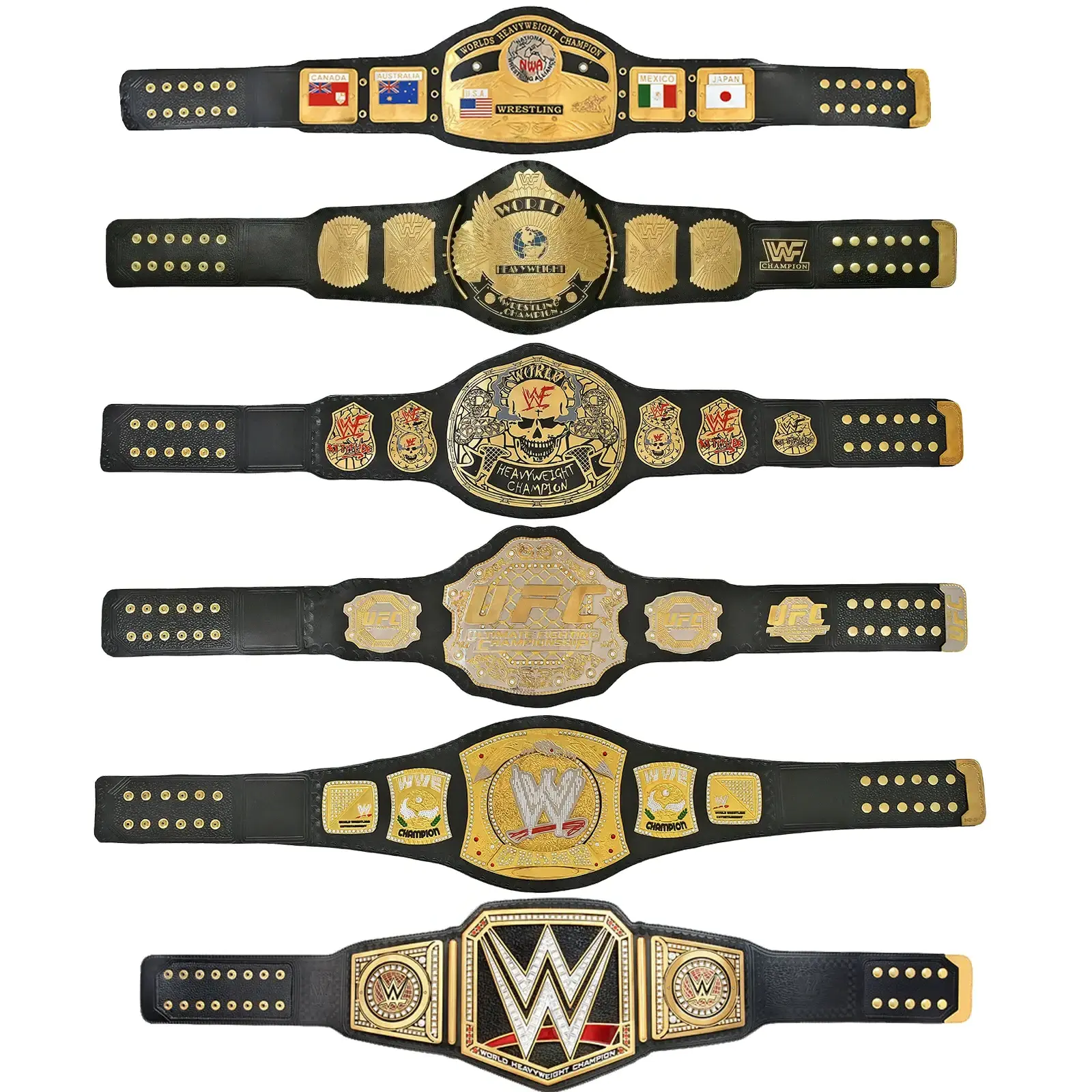 World Heavyweight Wrestling Championship Title Belt Wrestling Championship Belts Custom Brass Zinc Metal Plates Belts