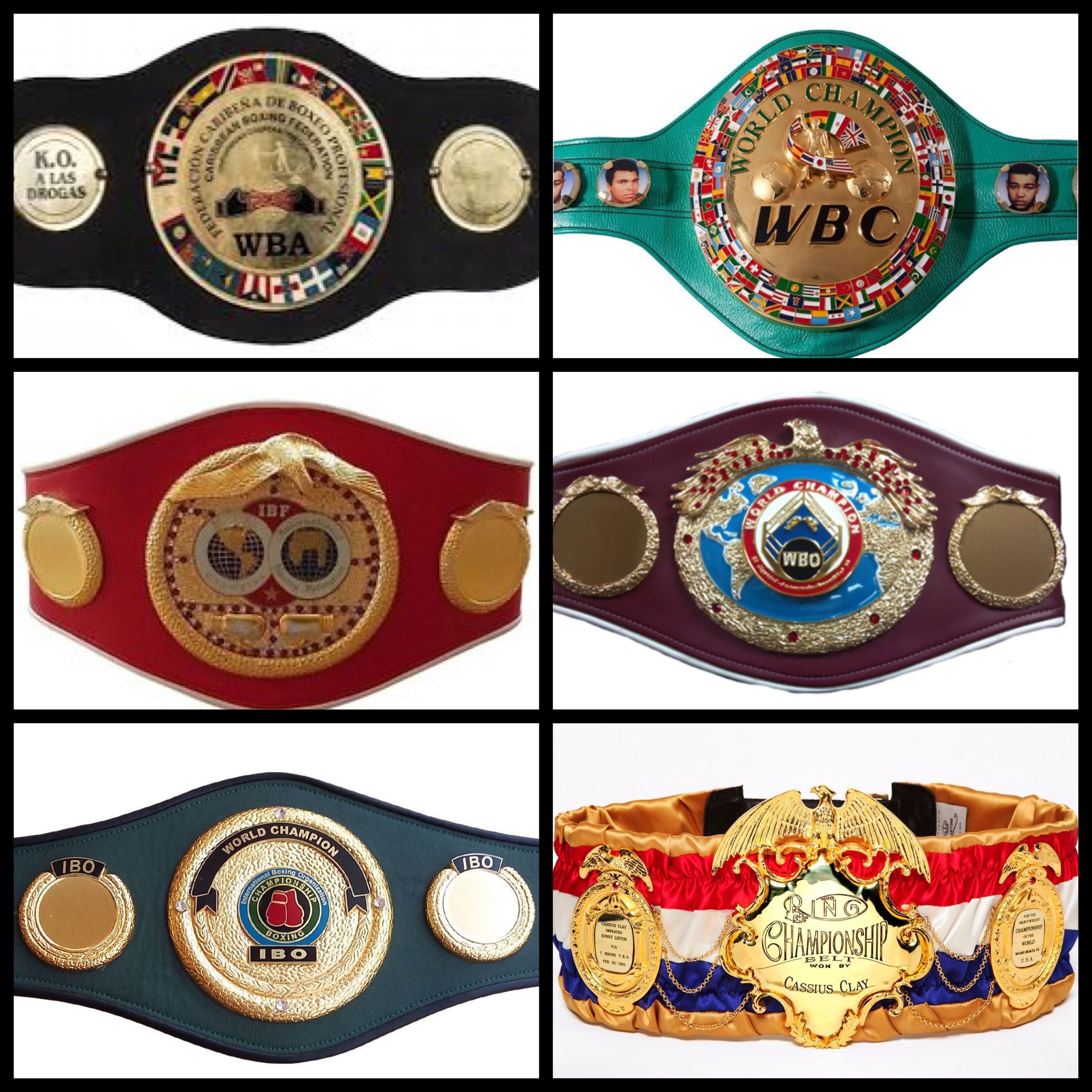 WBC Boxing Belts WBC WBA WBO IBF IBO Championships Boxing Belt Replica Belts