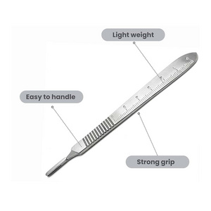 Scalpel Handles Stainless Steel Scalpel Handle N.3 12.5cm SCALPEL SURGICAL BLADES STERILE STAINLESS STEEL HANDLE