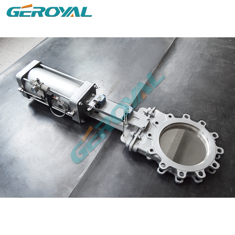 Geroyal Pneumatic Knife Gate Valve Stainless Steel  Knife Gate valve