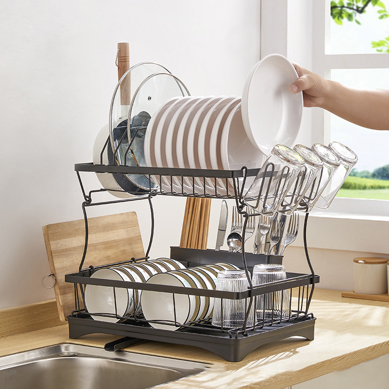 Drying Kitchen Dish Rack With Removable Drainboard Cup 304 Stainless Steel Kitchen Set Small Single Over Sink Dish Drying Rack