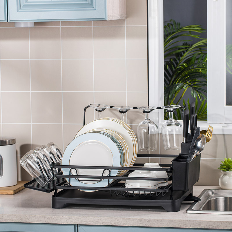 Bowl Dish Rack In Cabinet Kitchen Dish Rack With Cover Over The Sink Dish Drainer Drying Rack Stainless Steel