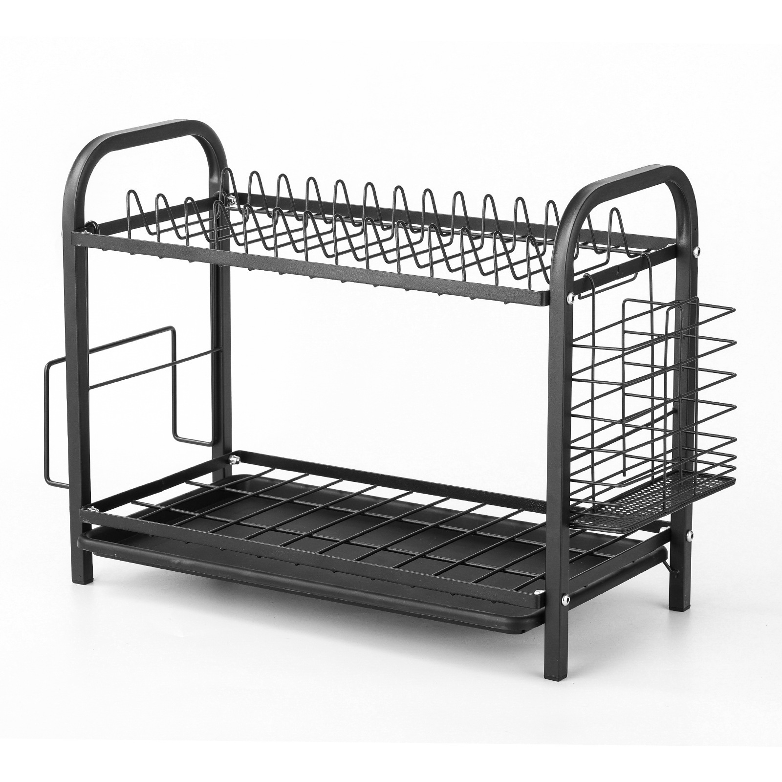 2 Layers Sink Sink Kitchen Wall Mounted Telescopic Clothes Drying Rack 3 Tier Clothes Laundry Steel Frame Dish Drying Rack