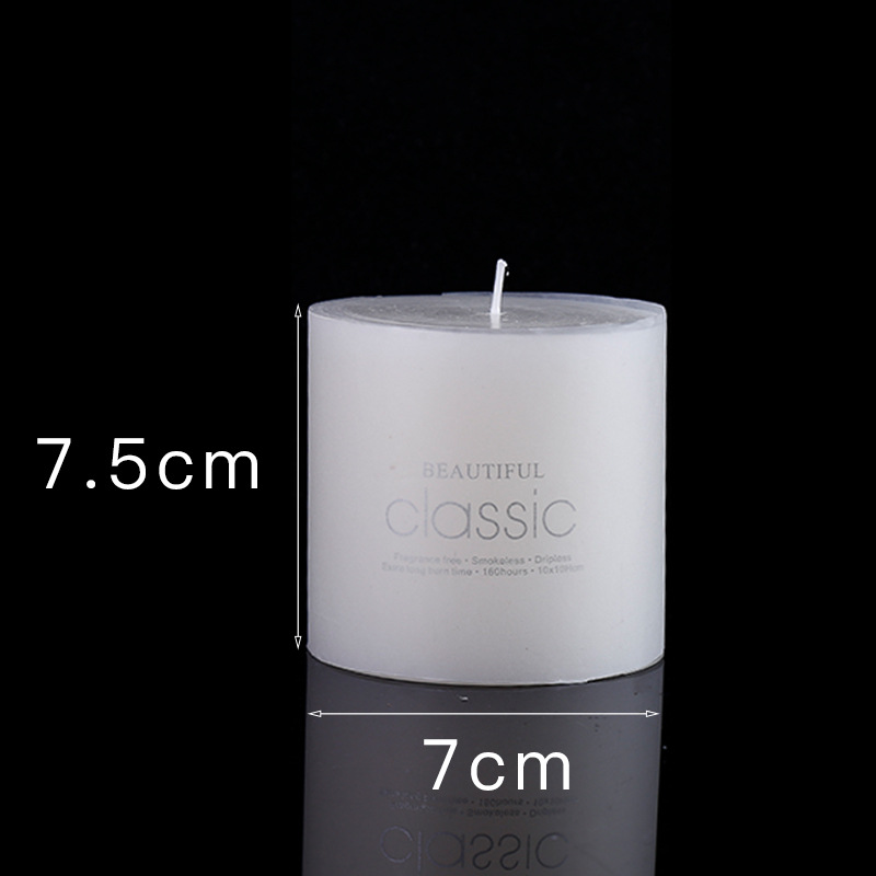 Wholesale Classic Smokeless Pillar Candle Column wax Large Ivory White Cylindrical Scented Candles