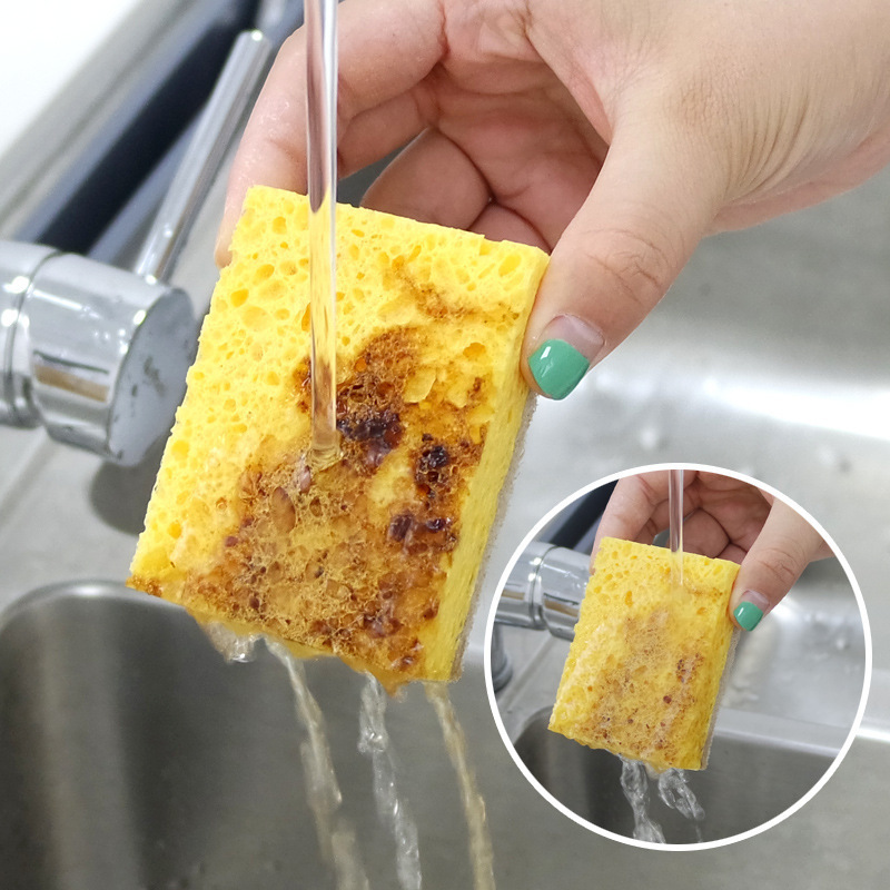 Hot Selling Wood Pulp Sponge Scouring Pad Sisal Scouring Pad Household Kitchen Absorbent Wash Pot Wash Dish Cellulose Sponge