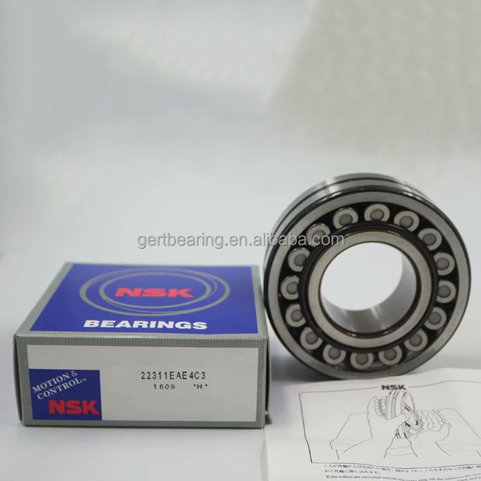 Export NSK Spherical Roller Bearing 22311 EAE4 Original Japan NSK 22311 Spherical roller bearing