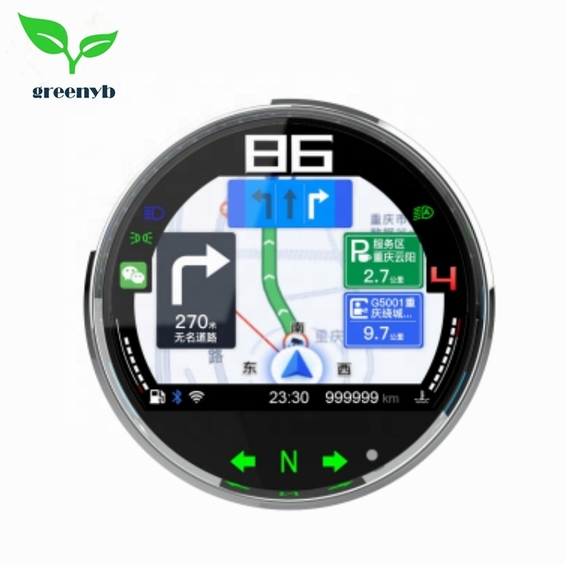 3.54 inch TFT Intelligent Meter Outdoor Waterproof Digital Dashboard for Electric Motorcycle Two Wheels Bike