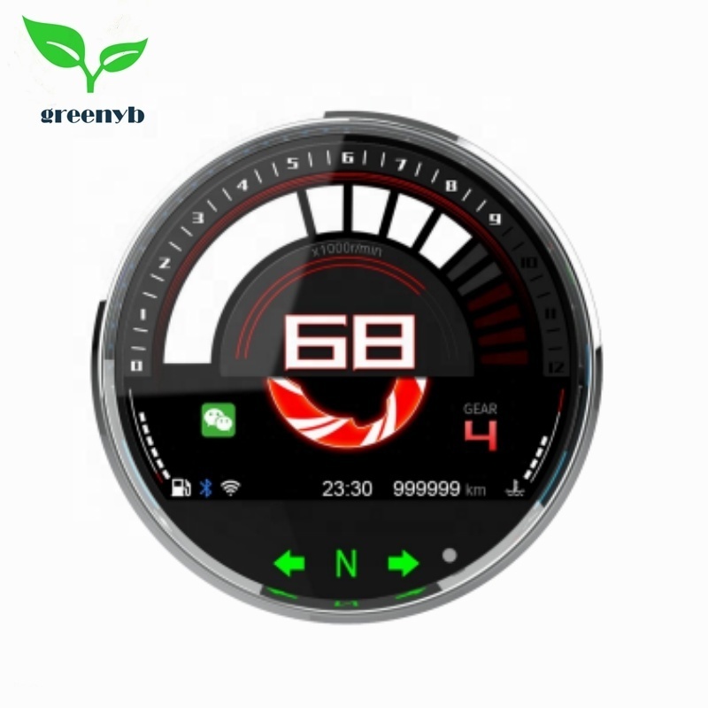 3.54 inch TFT Intelligent Meter Outdoor Waterproof Digital Dashboard for Electric Motorcycle Two Wheels Bike