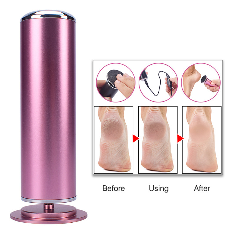 Electric Foot File Cuticle Callus Remover Machine Wireless Pedicure Tools USB Rechargeable Foot Heel Care Tool With Sandpaper