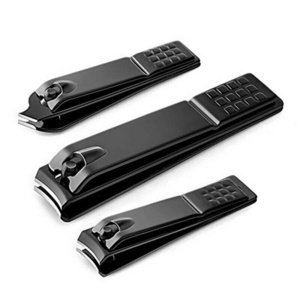 3pcs Black Stainless Steel Nail Trimmer Clippers for Ingrown Hard Nail Care Beauty Salon Manicure Tool Cuticle Tool Toes Use