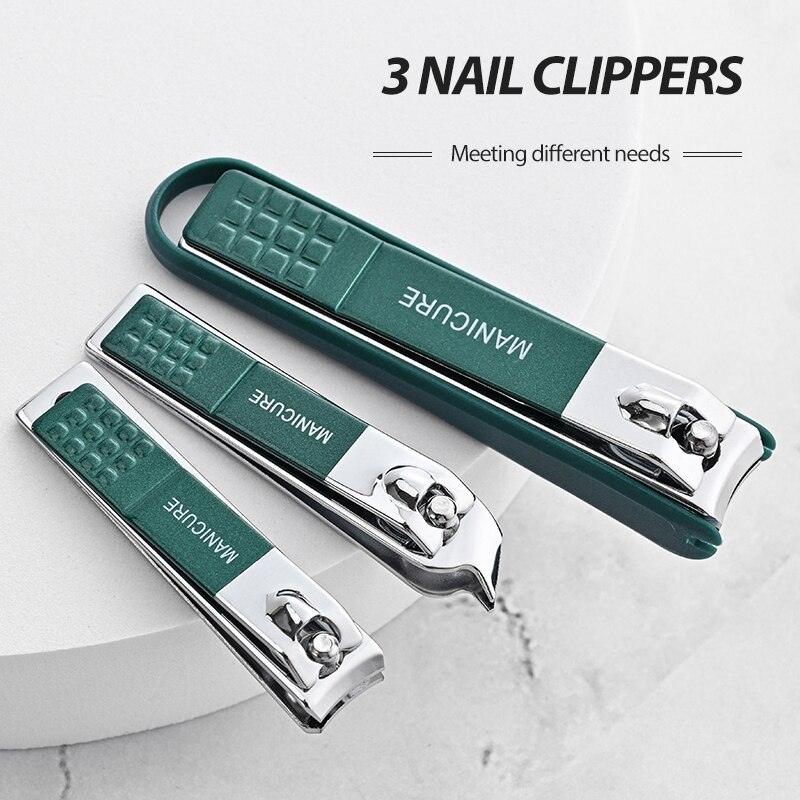 High-Grade Stainless Steel Woman Nail Clipper Set Portable Pedicure Tools for Men Simple Design Nail Cutter for Home Use