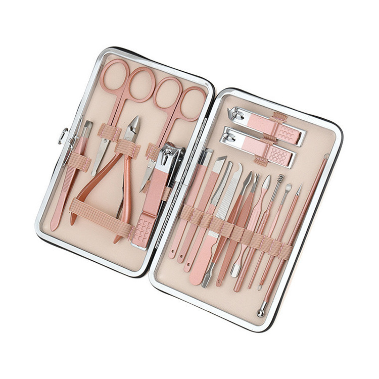 Manicure Set Professional Stainless Steel Nail Clipper Kit Foot Hand Nails Care Tool Multifunction Portable Makeup Accessory Kit