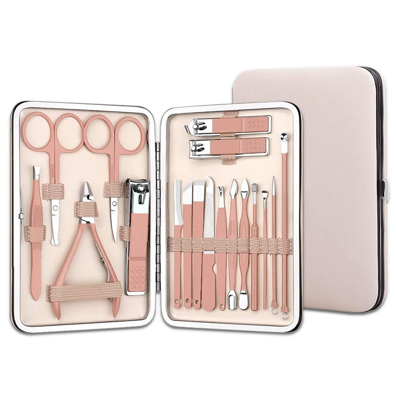 Manicure Set Professional Stainless Steel Nail Clipper Kit Foot Hand Nails Care Tool Multifunction Portable Makeup Accessory Kit