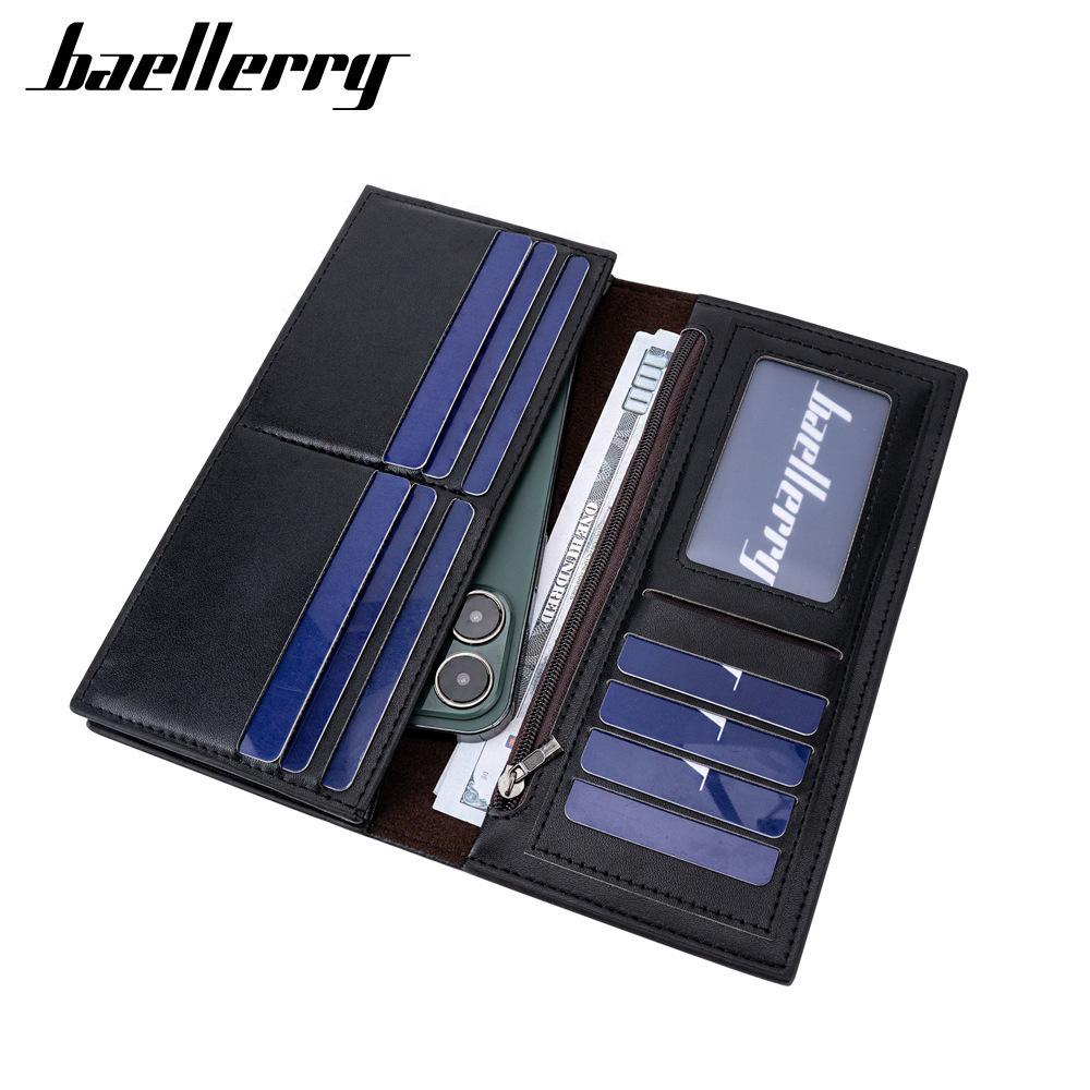 fashion Style baellery long wallet for men PU leather men wallet brand luxury oem pu leather men wallet custom carteras hombre