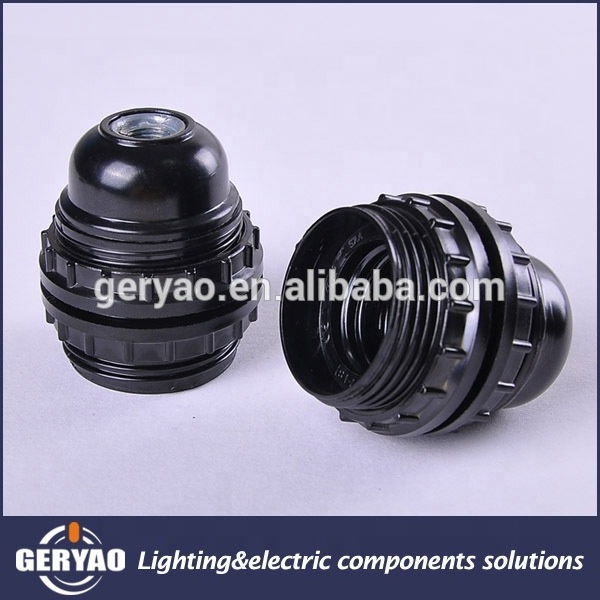 lighting fixture screw type E27 phenolic lampholder with twin rings