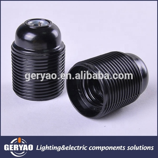 lighting fixture screw type E27 phenolic lampholder with twin rings