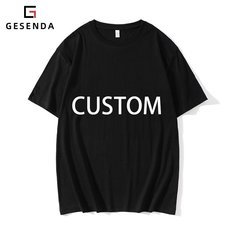 Gesenda polyester t shirt design  print t-shirts custom t shirt custom t-shirt embroidery round neck t-shirt unisex tee shirt