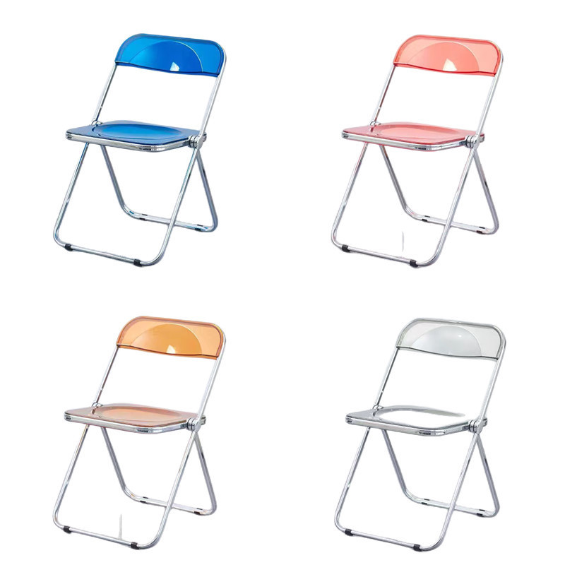 Modern business conference transparent plastic chair banquet folding chair negotiation chair outdoor