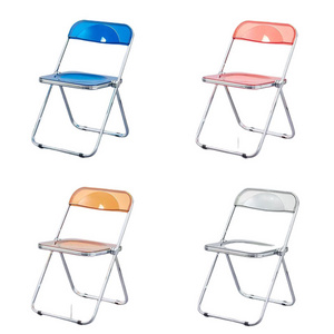 Modern business conference transparent plastic chair banquet folding chair negotiation chair outdoor