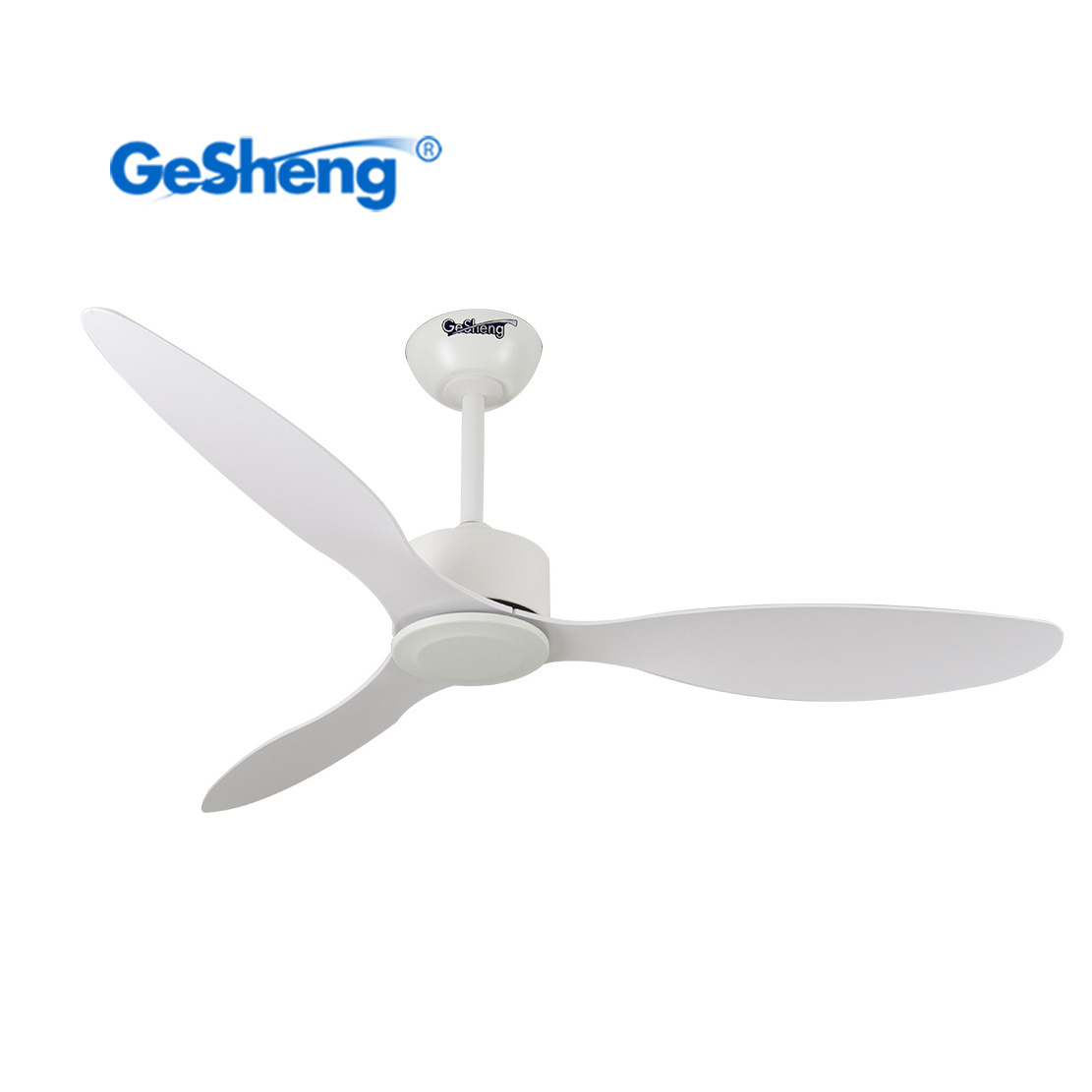 Modern decorative IP44 white waterproof 110v 220v three plastic blades ac dc motor remote control outdoor ceiling fan with light