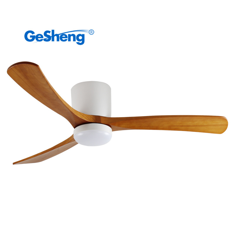 Morden roof ceeling seeling fan 3 blades dc remote control inverter fandelier wood ceiling fan light