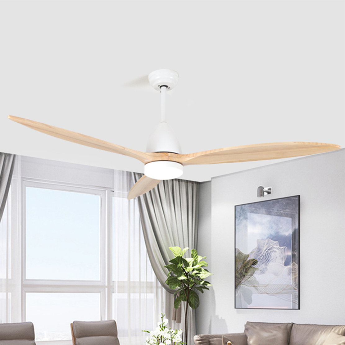 Morden decorative 52 inch light wood 3 blades dc bldc remote control cieling ceeling ceasing ceiling fun fan with light kit