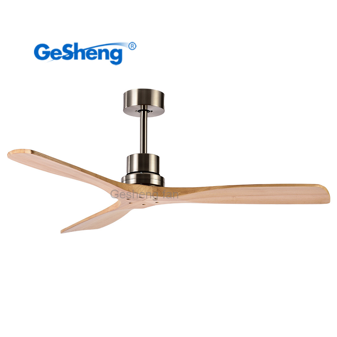 Design electric ceiling fan light ventilador de techo led 3 wood blades dc remote control led ceiling fan with led lamp lights