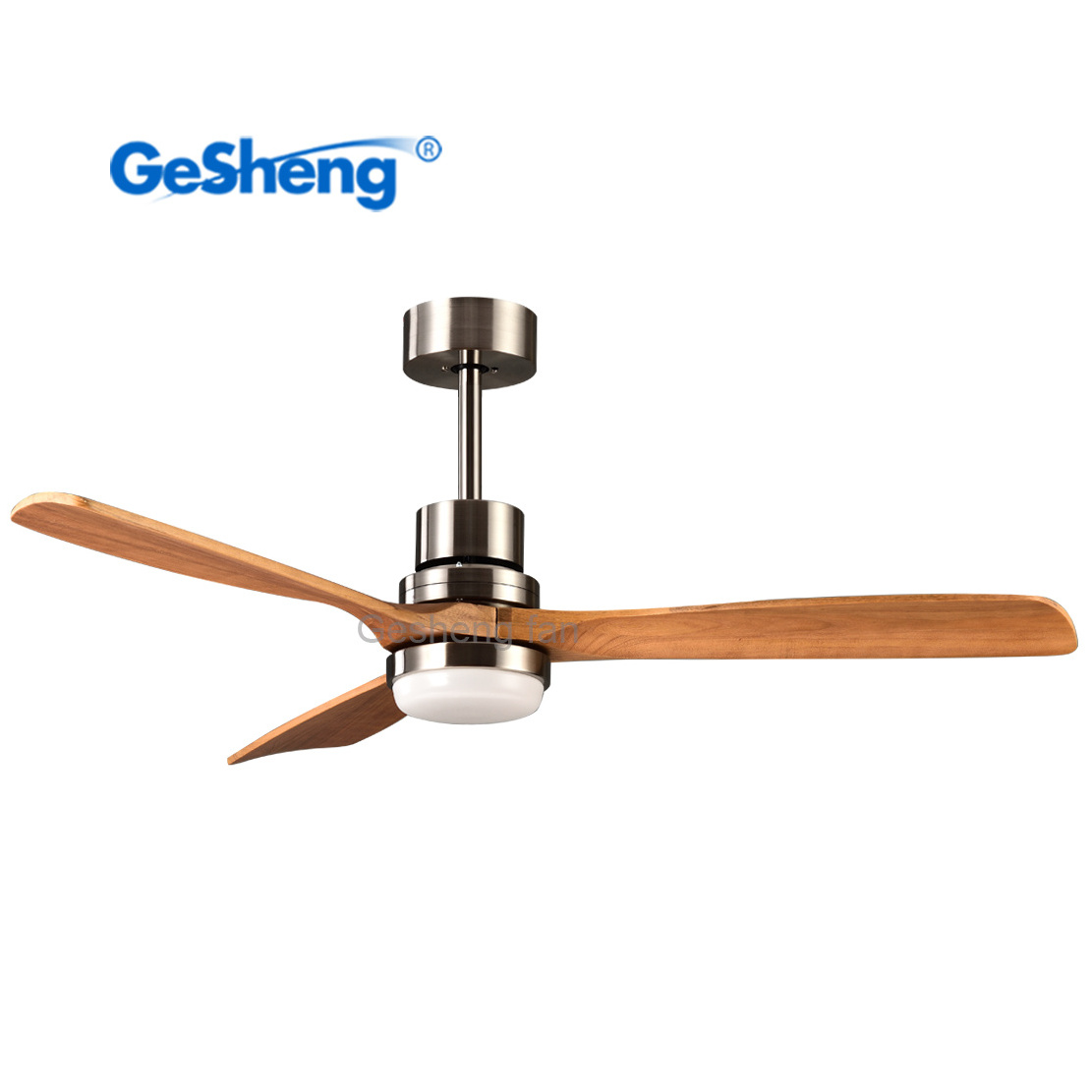 Design electric ceiling fan light ventilador de techo led 3 wood blades dc remote control led ceiling fan with led lamp lights