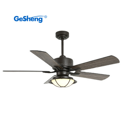 Modern Style waterproof IP44 outdoor fan lamp 5 plywood blades dc bldc ceiling fans with led lights remote control