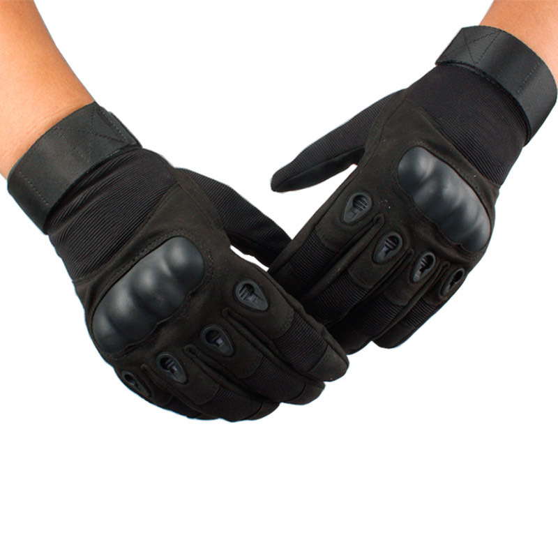 New man hand protection palm shockproof hard knuckle full finger gloves