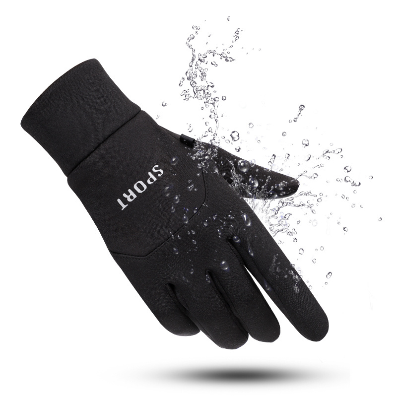 Custom sport hand warmer water resistant man winter cycling bike gloves for touch screen