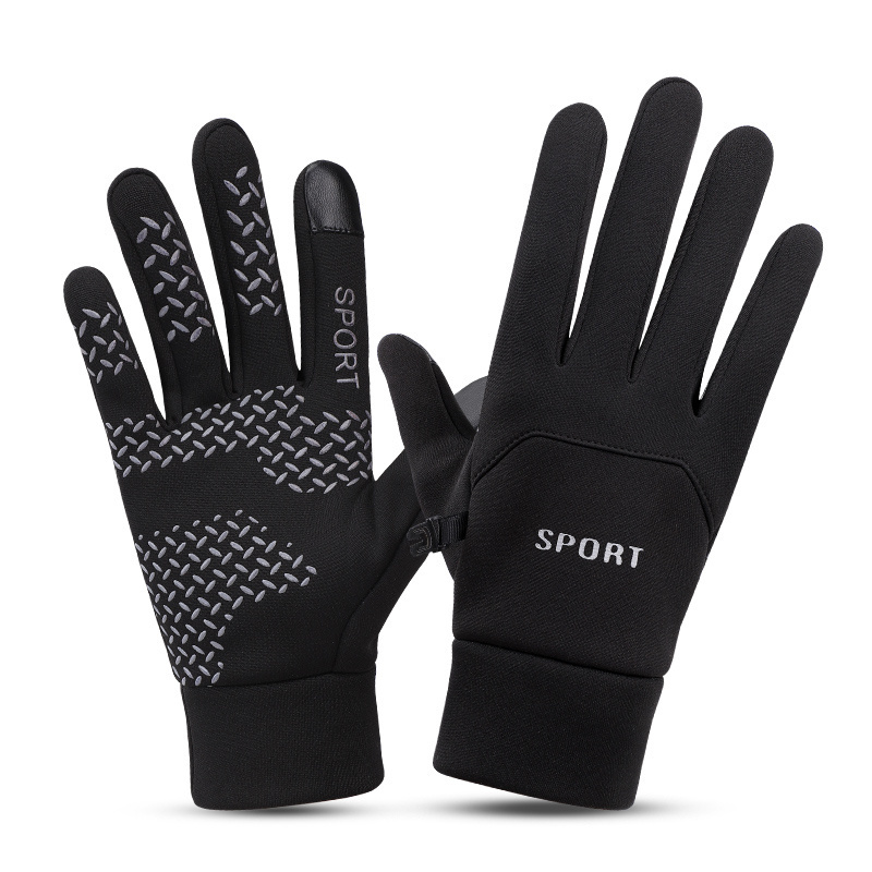 Custom sport hand warmer water resistant man winter cycling bike gloves for touch screen