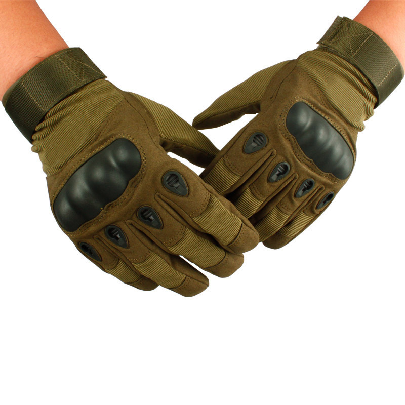 New man hand protection palm shockproof hard knuckle full finger gloves