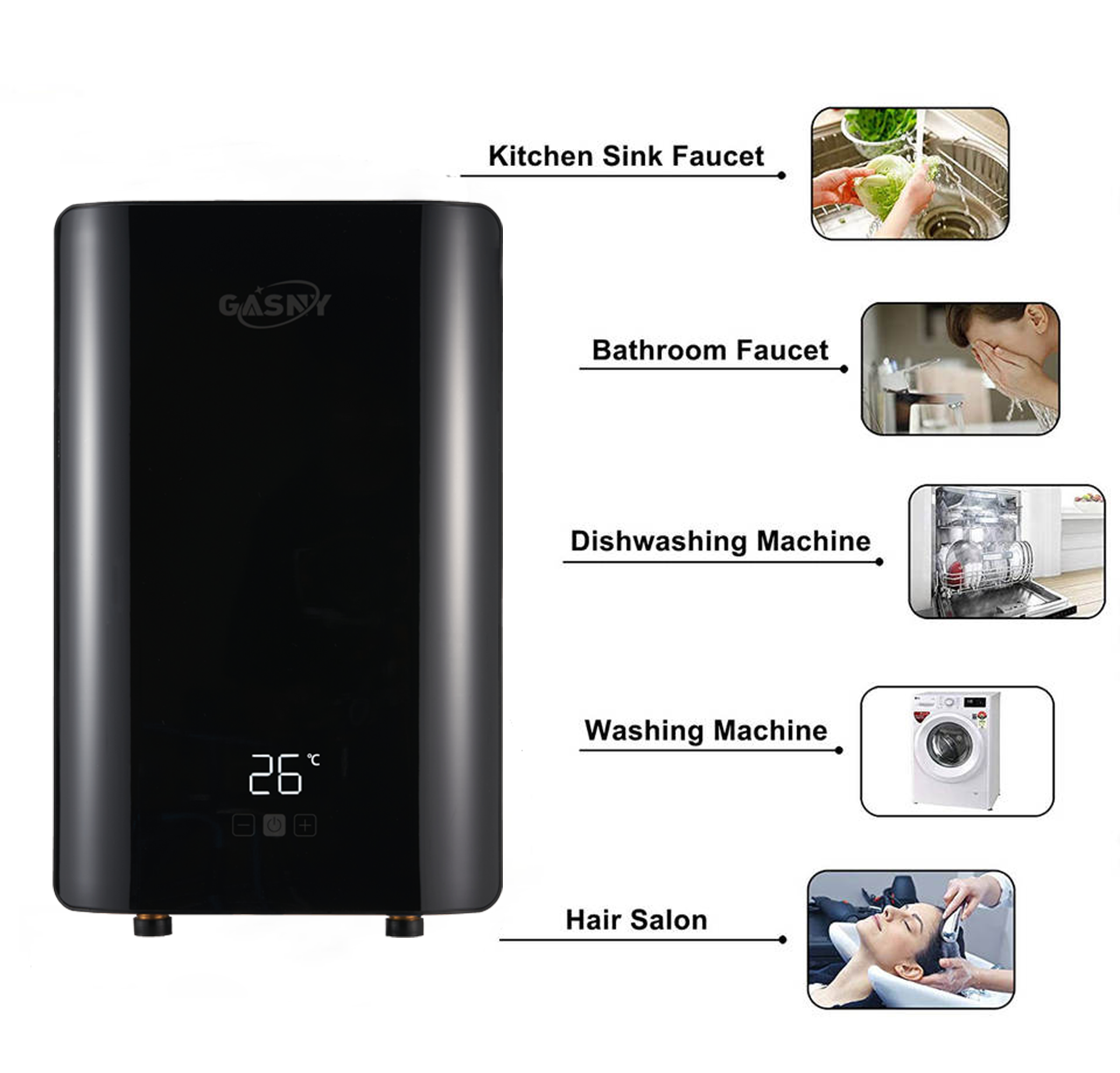 Home Appliance 8.5kW CE ETL Bathroom Hot Water Geywer Instant Electric Water Heater for shower bath