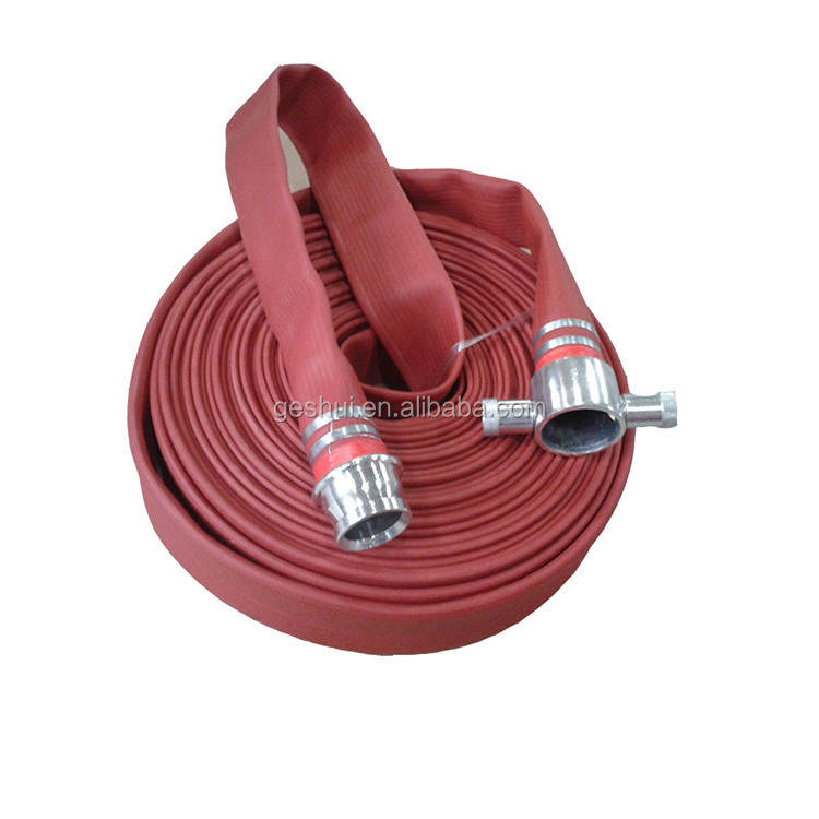 Durable PVC Lay Flat fire Hose Red Color