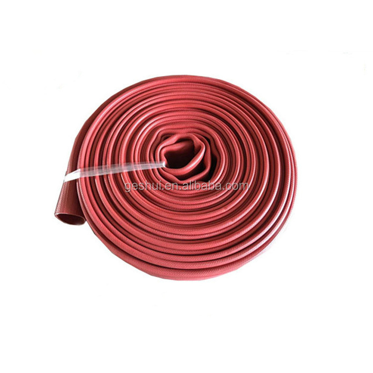 Durable PVC Lay Flat fire Hose Red Color