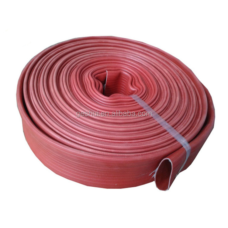 Durable PVC Lay Flat fire Hose Red Color