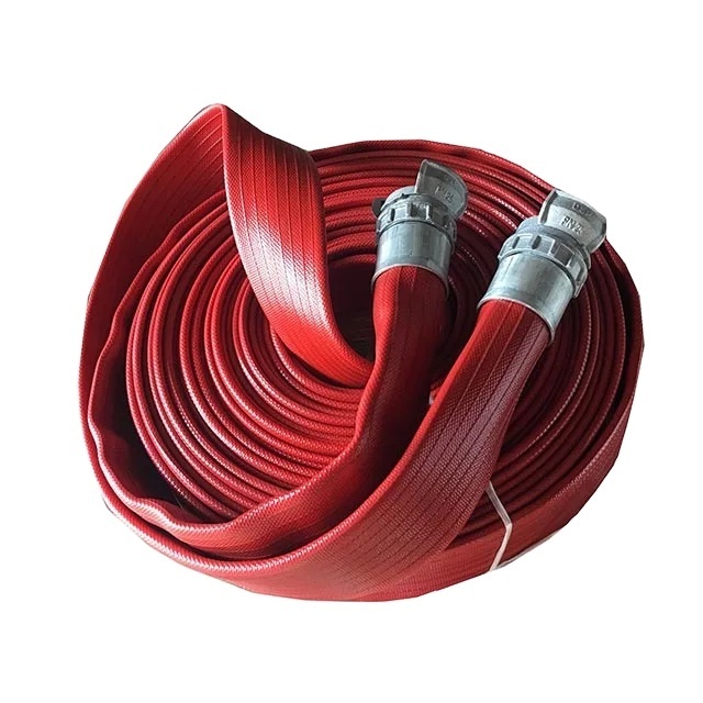 Durable PVC Lay Flat fire Hose Red Color