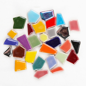 200 g Mosaic Tiles Stained Glass - Assorted Colors for Art Craft and Home Decorations - Mosaic Tiles Shaped Ceramic, 0.5x2 cm